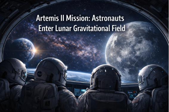 Misión Artemis II: los astronautas entran en el campo gravitacional lunar